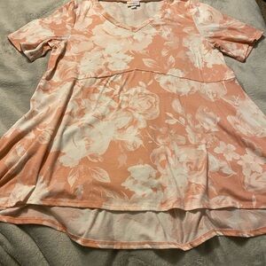 Floral Pink and Cream LulaRoe Jana top